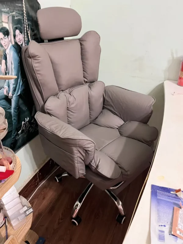 كرسي مكتب احترافي فاخر – مريح للظهر وقابل للتعديل مع مسند رأس