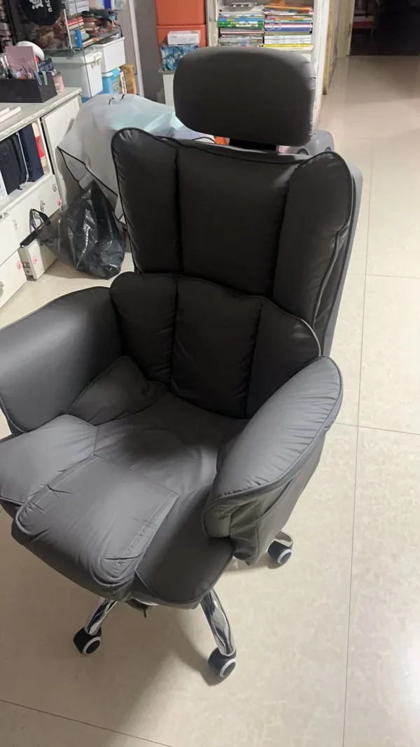 كرسي مكتب احترافي فاخر – مريح للظهر وقابل للتعديل مع مسند رأس